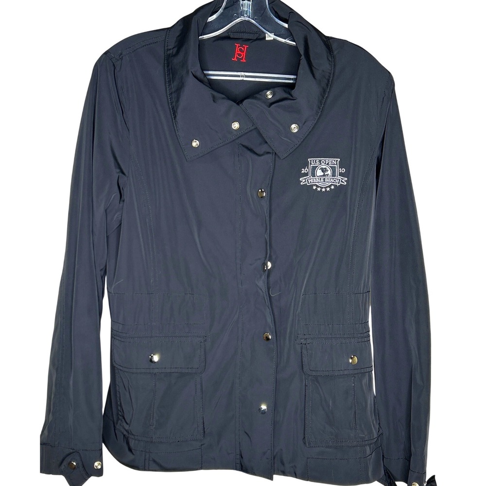 EP Pro 2010 US Open Pebble Beach Golf Jacket Womens Small Black Windbreaker Snap